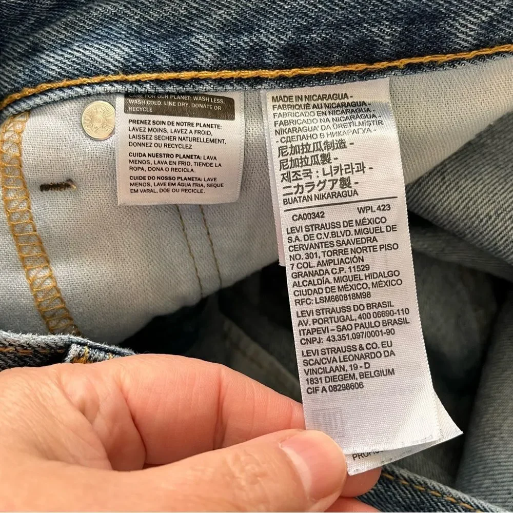 Levi's 505 Regular Fit Straight Leg Jeans in Begonia Overt Blue Size 38